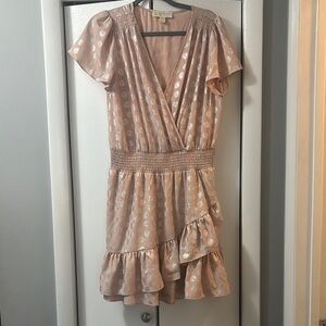 Michael Kors Size Large- Elegant Pink Ruffle Dress